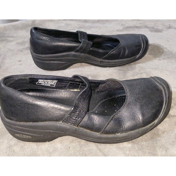Keen Presidio Mary Jane Shoes Womens 7 Black Full Grain Nubuck Leather Comfort - Picture 8 of 11